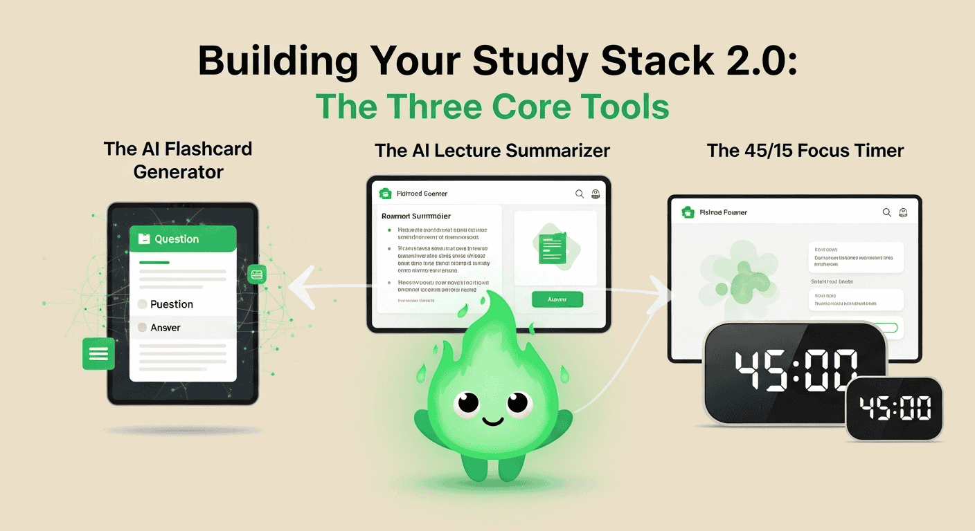 Study Stack 2.0 tools overview mockup