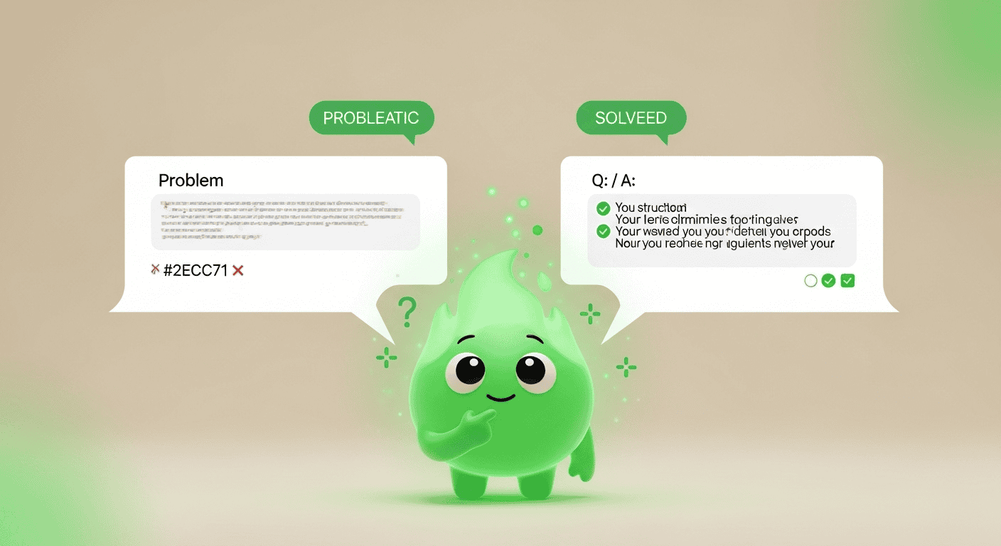 Troubleshooting prompt examples visual